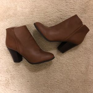 Brown Leather Booties